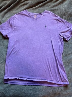 Polo by Ralph Lauren Lavender V-Neck Short Sleeve Tee